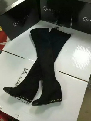 CHANEL Knee-high boots Lined with fur Women--003
